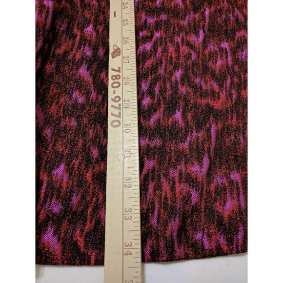 2P Halter Neck Pink Red Fit Flare Brocade Dress - Picture 2 of 7